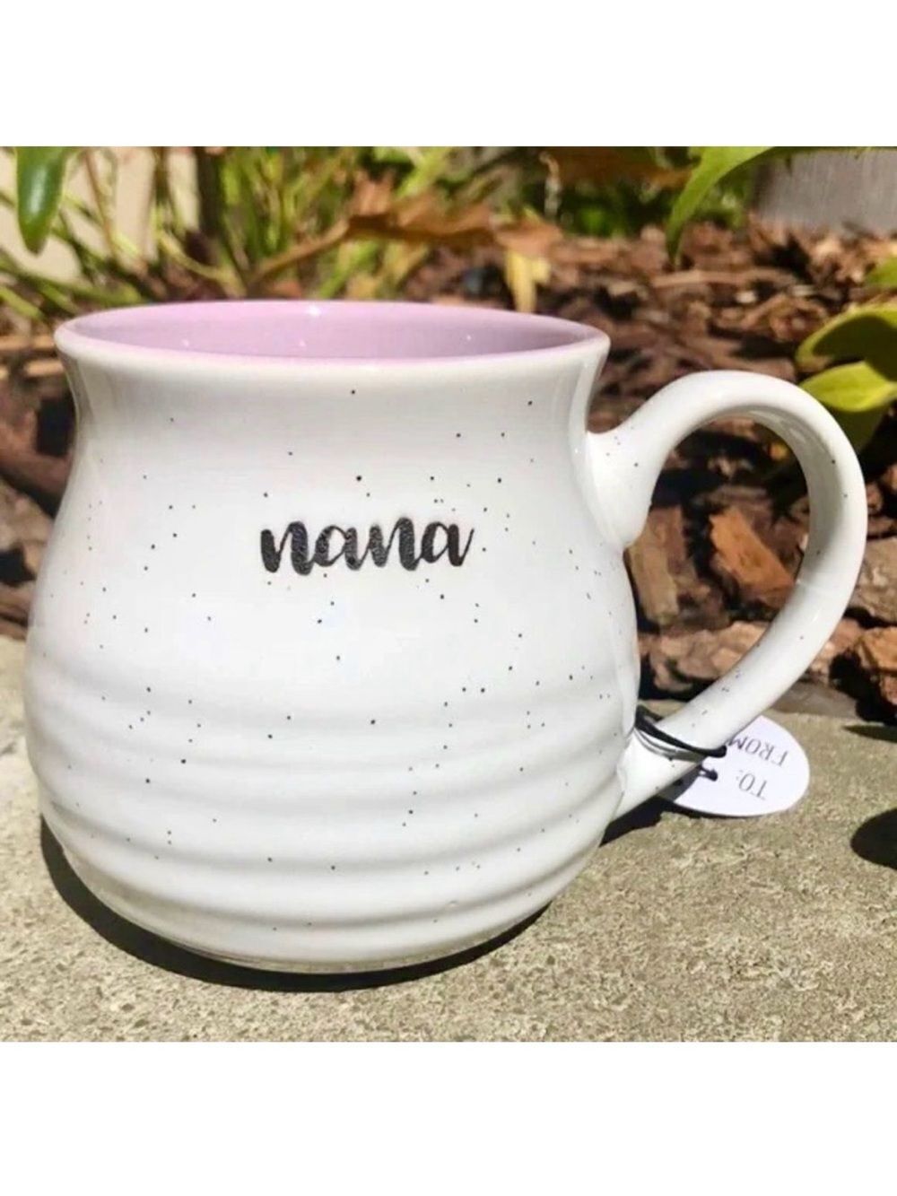 NWT Rae Dunn White Purple Absolutely Gorgeous Cozy Speckled Pitcher NANA Mug New